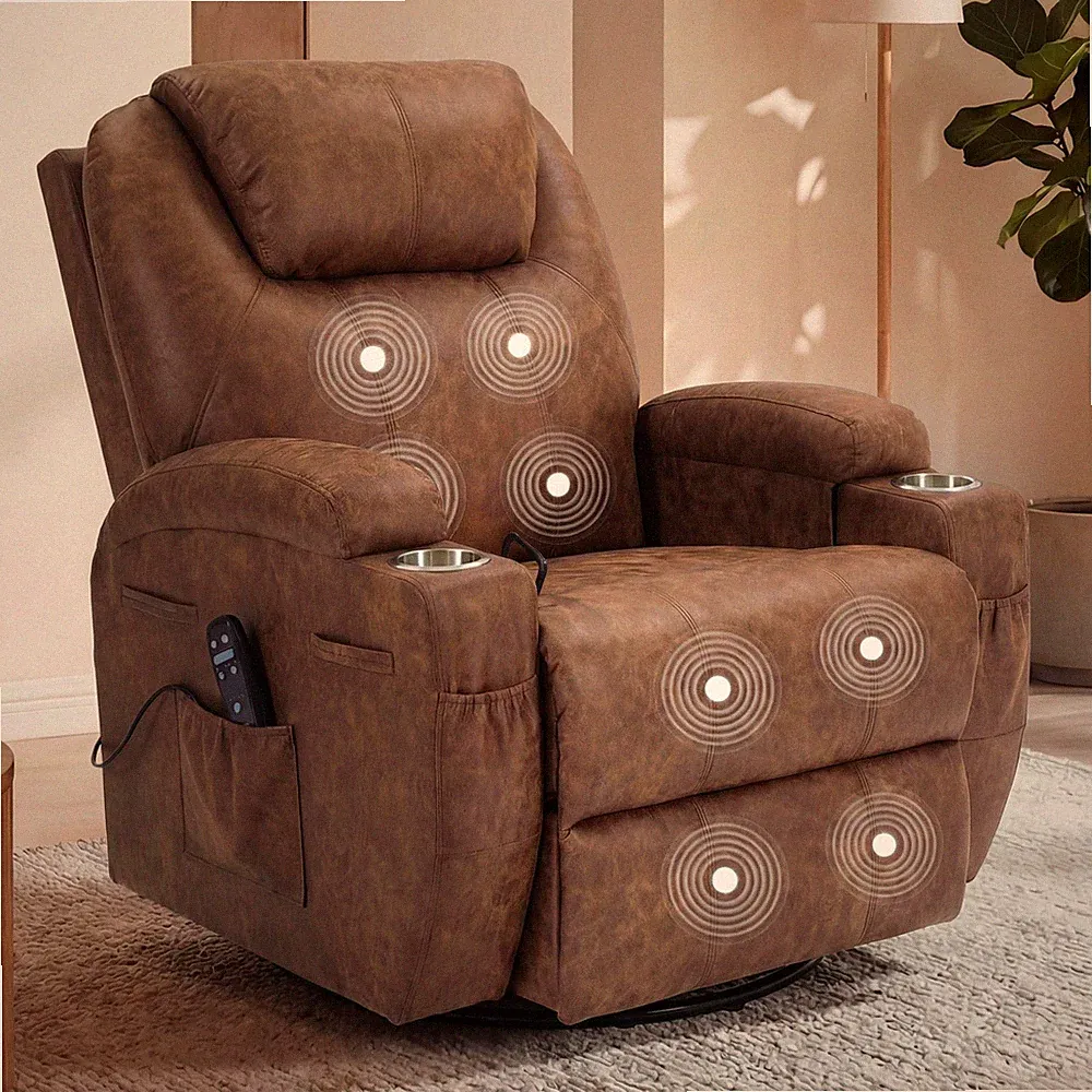 Rocker Recliner Chair, Small Rocking Recliner for Small Spaces,360 Rocker Rec...
